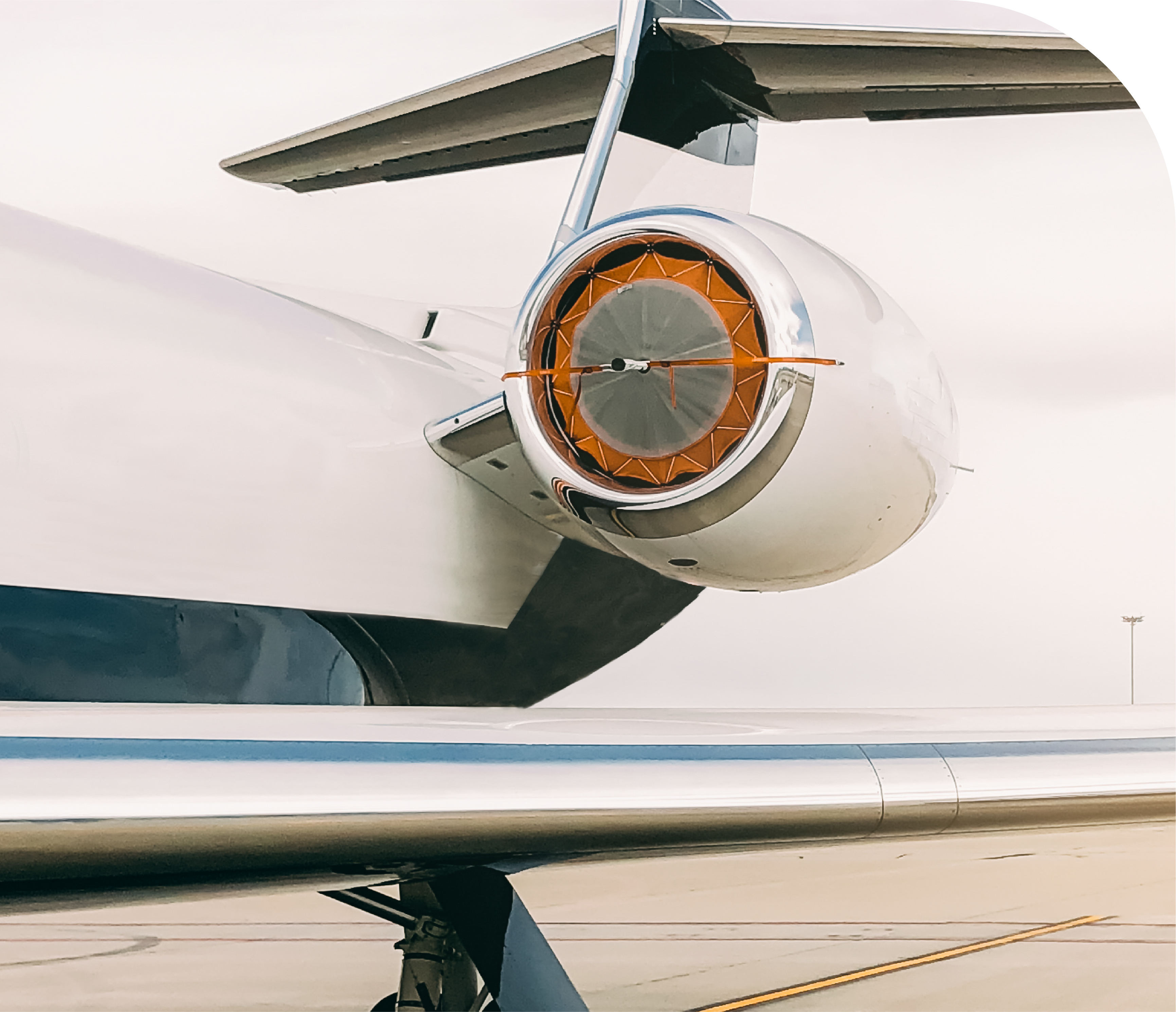 Motor y fuselaje de aeronave ejecutiva